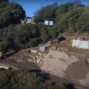 Drone footage of work to replace the Highcliffe Castle zig-zag path. Picture by Christchurch Borough Council