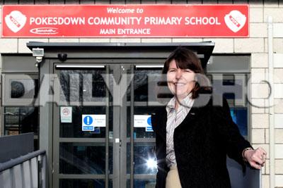 Pokesdown Community Primary School feature, 21.2.12. Head Teacher Vivienne Arkell.