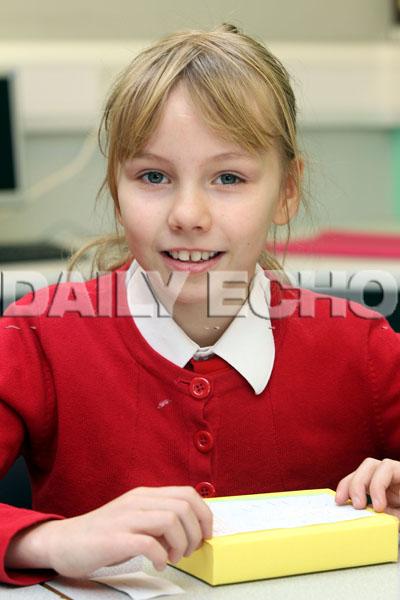 Pokesdown Community Primary School feature, 21.2.12. 8 yr old pupil Emma Pretty.