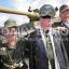 Around 10,000 people attended the 10th Tankfest celebration at the Bovington Tank Museum. (L-R) Mark Sasse, Stephen Phillips and Kevin Slade with a Tiger Tank from WWII