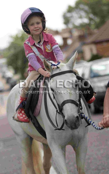 Winton Carnival 2012. Kaci Cadman, 4, and Joe the pony from Leaps and Bounds Day Nursery . 