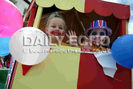 Winton Carnival 2012. Alexis Wilkshire and Bradon Gerrish, both 4, from Leaps and Bounds Day Nursery . 