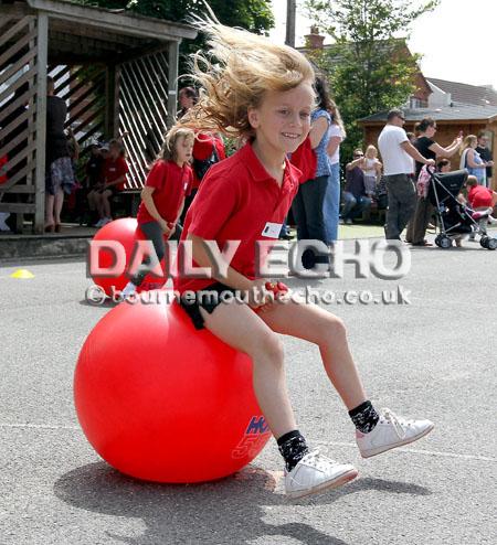 Pupils from Pokesdown Primary School take part in their sports day  at Avonbourne school fields on June 26, 2012