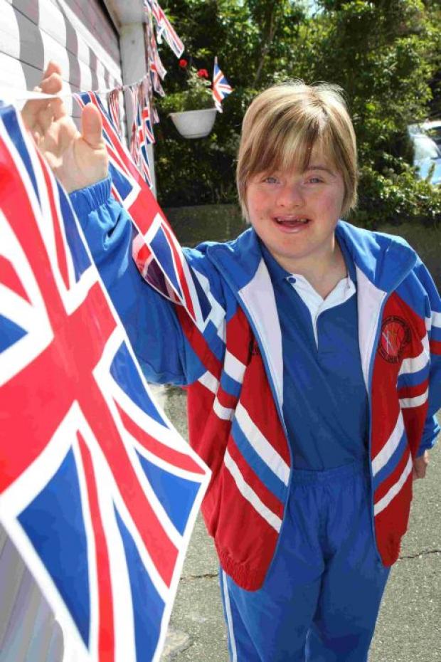 TORCH BID: Judith Cooling from Queens Park carried the Paralympic flame through Harrow
