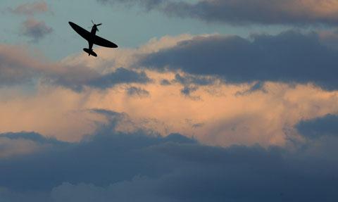 The first evening of Night Air at the Bournemouth Air Festival. 
Spitfire. 