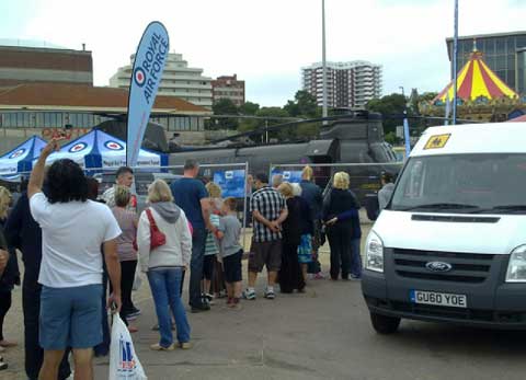RAF village queue