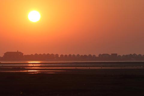 All the pictures from the Christchurch section of the book. Sunrise over Mudeford. Picture by Roger Burton.