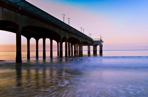 The photo is of Boscombe pier, during sunrise (roughly 6am). I used a 10 second exposure to capture the movement of the waves.