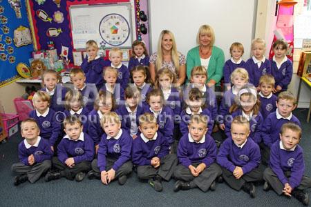 Canford Heath First School, Reception Class Ladybirds. L-R Laurin Cullen (Teacher), with Claire Young (TA). 