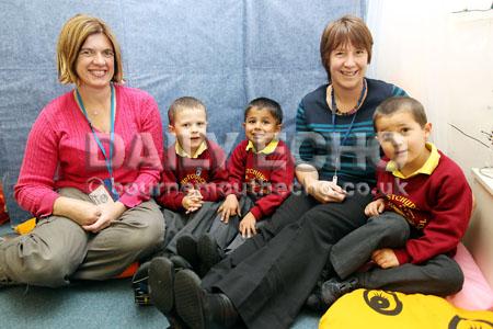 Christchurch Infants School. Class F1.
Teacher Joy Whitehorn, right, and TA Helen Henshaw, left.
