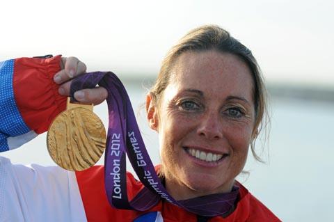 Paralympic sailing medal ceremony, Helena Lucas