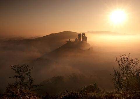 Taken at Corfe Castle on a misty morning late October by Andrew Bannister.
