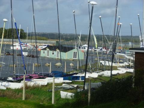 The beach and cafe at Rockley Sands, sent in by reader