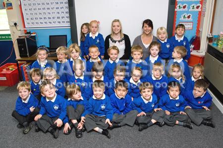  Reception Class at St Ives First School L-R Sarah Steer (TA), and Sarah Moore (Teacher). 