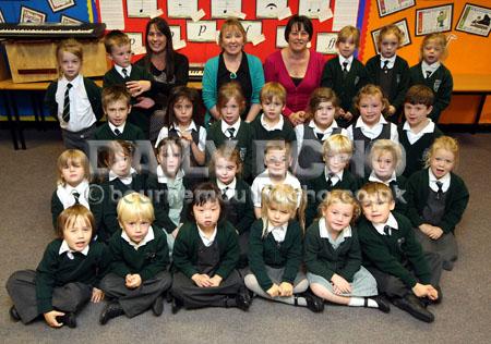St Mark's Primary School in Highcliffe. 
Adults L-R. TA Sara Hughes, Teacher Julie Hamblion and TA Sally Hunt. 
