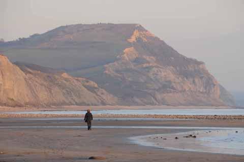 Golden Cap, viewed from Charmouth beach, by Graham Hunt