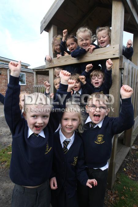 Children at St Joseph's RC Combined school in  Poole. 
