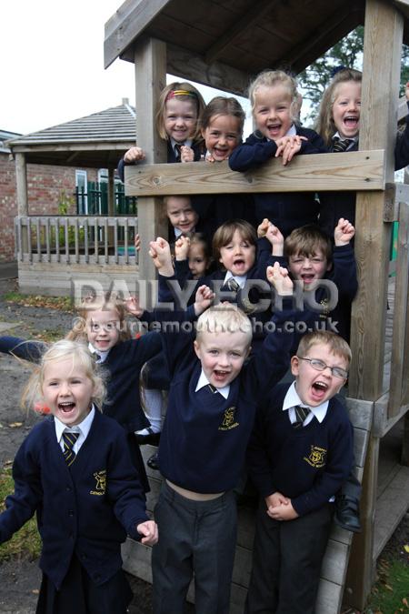 Children at St Joseph's RC Combined school in  Poole.