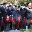 Representatives wait to lay their wreaths at the ceremony at Christchurch Priory. Picture: Hattie Miles