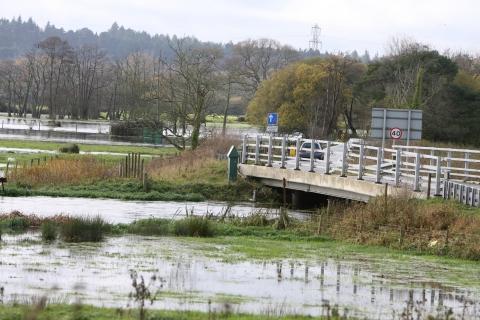 Flooding on the Avon Causeway. Picture by Richard Crease.
