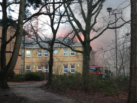 Between 50-60 firefighters are dealing with a fire at Lytchett Minster School's theatre block. Pictures by Richard Crease and Michelle Luther.
