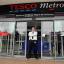 LOOKING OUT: Security guard Simon Peckham watches over Tesco Metro during the powercut