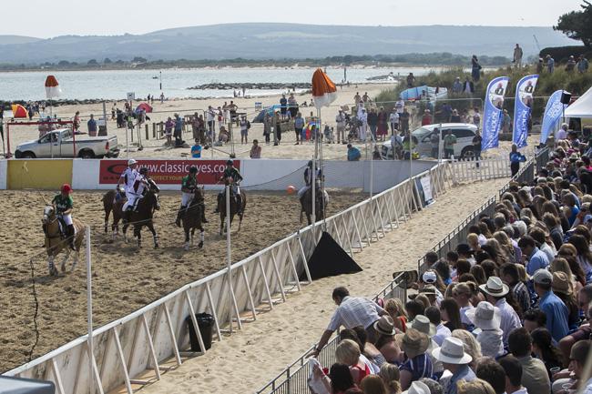 The first day of the Sandbanks Beach Polo Championships 2013