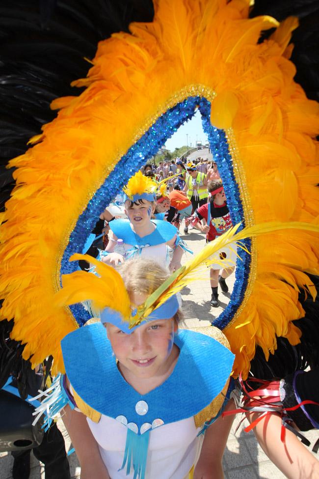 The Bournemouth Masquerade Festival parade on July 20, 2013