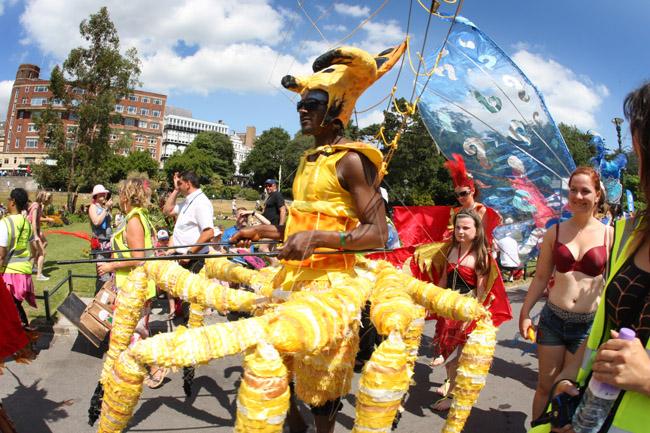 The Bournemouth Masquerade Festival parade on July 20, 2013