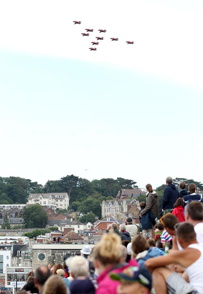 Red Arrows at Swanage Carnival