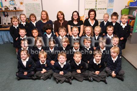 St Lukes Primary School in Winton. 
L-R TA Lynda Larkins, Teacher Yvonne Kay, Teacher Magali Bird and TA Kirsty Fennell. 