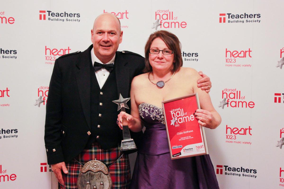 Image from Rob Luckins - (l-r) Hugh Murray (Heart FM Regional Managing Director) with winner Claire Matthews