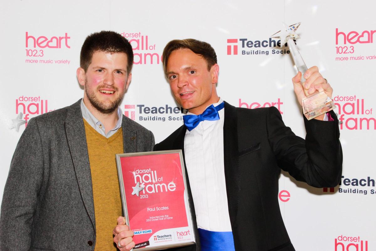 Image from Rob Luckins - (l-r) Dan Mills (Heart Drivetime Presenter) with winner Paul Scates