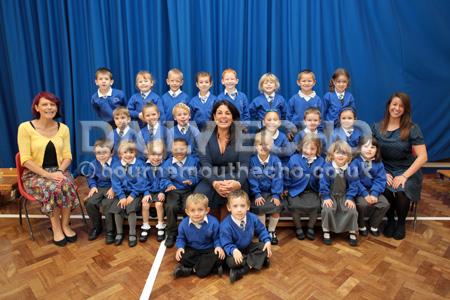 Talbot Primary School, Talbot Drive.
Starfish Class. Pictured from left are TA Chris Hole, head teacher Kate Curtis and teacher Kirsty Lonergan.