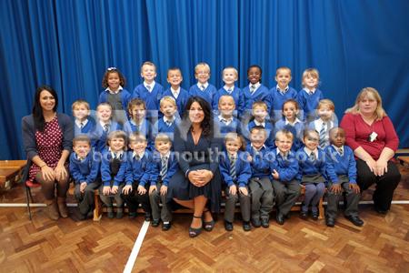 Talbot Primary School, Talbot Drive.
Seahorses Class. Pictured from left are teacher Hannah Lewis, head teacher Kate Curtis and TA Sue Hough.