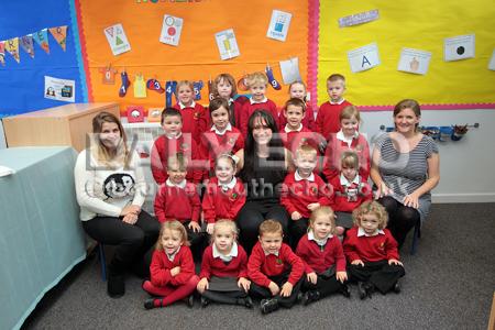 Sylvan Infant School, Livingston Road, Poole.
Rowan Class. Pictured from left are TA Emma Powell, Teacher Nikki Percy and One to One Louise Northbrooke.