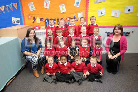 Sylvan Infant School, Livingston Road, Poole.
chestnut Class. Pictured from left are Teacher Carly Butcher and TA Lara Steele.