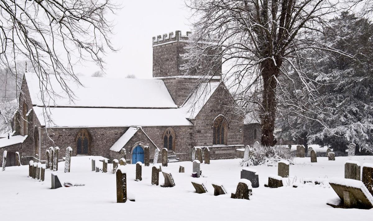 Winterbourne Whitechurch in the snow by Roy Bent