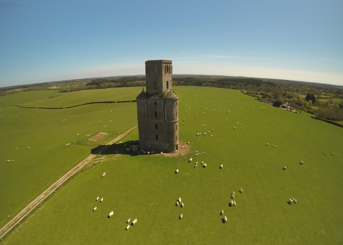 Aerial shot of Horton Tower by Simon Wythe