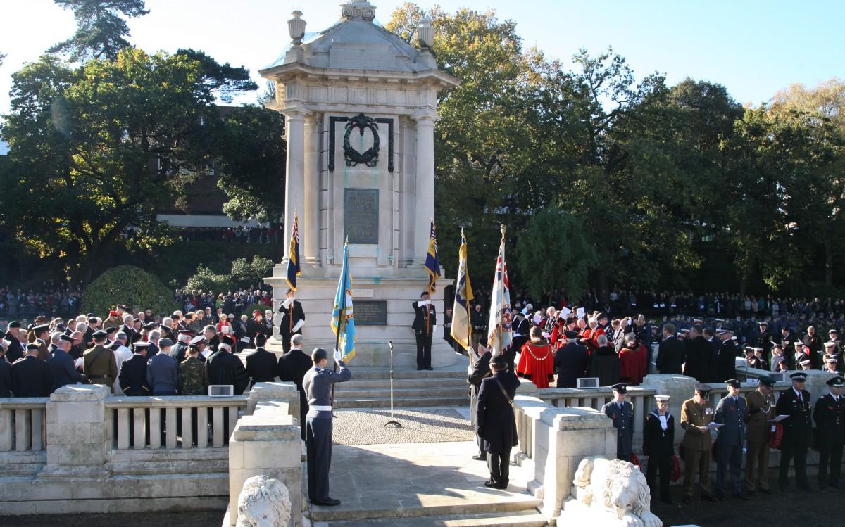All our pictures from the Remembrance Day service at the war memorial in Bournemouth's Central Gardens