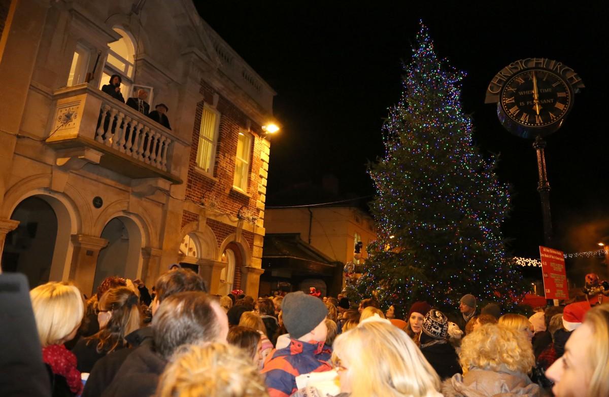 Thousands flocked to Christchurch for the Christmas lights switch-on