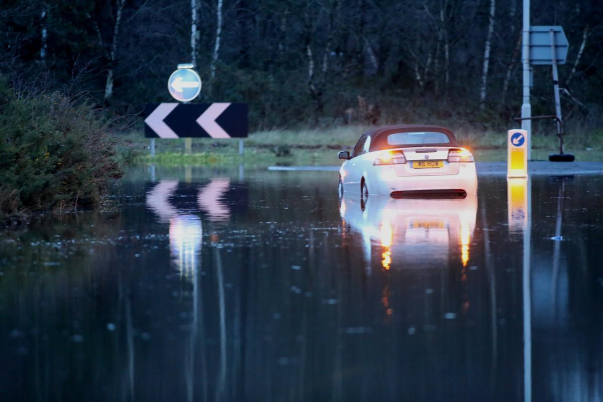 Pictures taken by Daily Echo photographers and readers after heavy rain and strong winds hit Dorset on December 23 and 24, 2013. Broken down vehicle on the A31 at Wimborne.