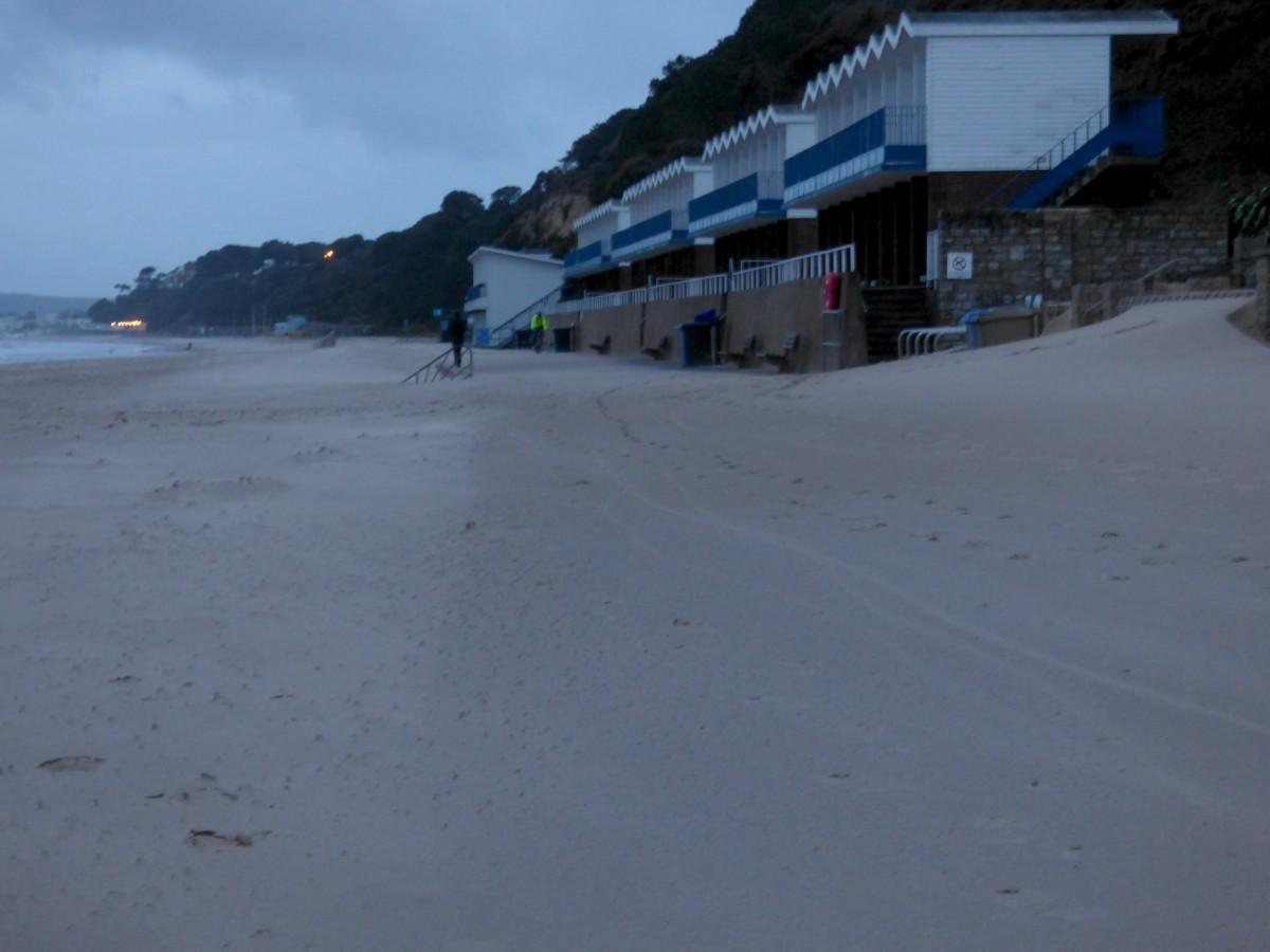 Pictures taken by Daily Echo photographers and readers after heavy rain and strong winds hit Dorset on December 23 and 24, 2013. Branksome Chine Beach, Picture by Paul Cobb.