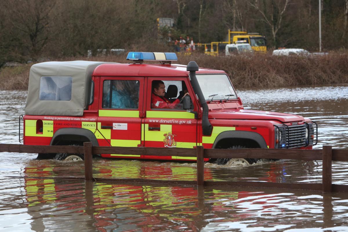 Pictures taken by Daily Echo photographers and readers after heavy rain and strong winds hit Dorset on December 23 and 24, 2013. Residents are evacuated from the Gladelands Caravan Park near Ferndown. 