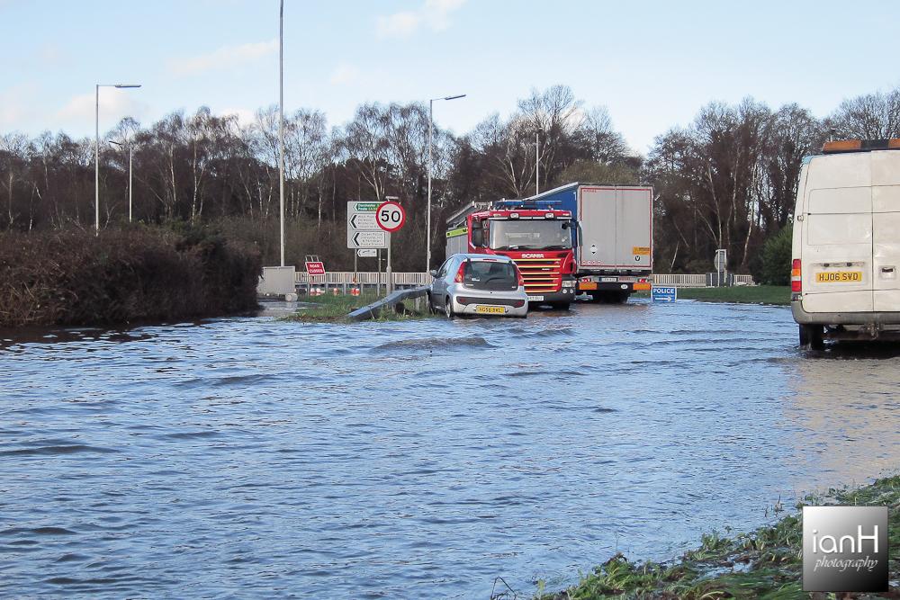 Pictures taken by Daily Echo photographers and readers after heavy rain and strong winds hit Dorset on December 23 and 24, 2013. Flooding on the A31 at Ferndown. Picture by Ian Hamilton