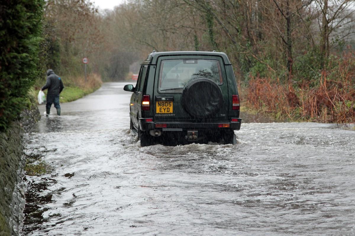 Stapehill Road at Hampreston has been flooded since December 23rd, leaving some residents trapped in their homes as the only way out is through deep flood water on foot.