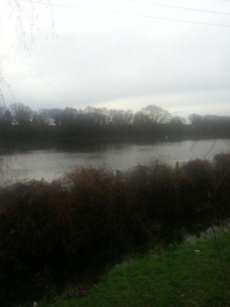 Flooded field in Burton. Picture sent in by reader.