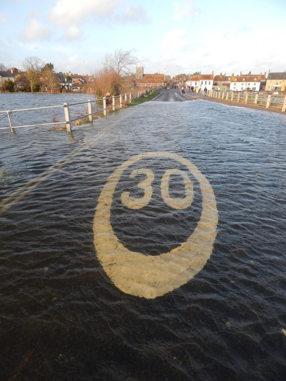 Daily Echo photographers and readers braved the stormy weather to capture these moments across Dorset. Flooding between Wareham and Stoborough  Picture by Peter Elsdon