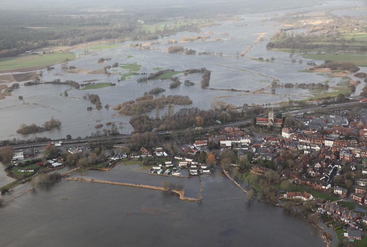 Daily Echo photographers and readers braved the stormy weather to capture these moments across Dorset. Aerial picture of flooding at Ringwood. Picture by Gary Ellson, Bournemouth Helicopters