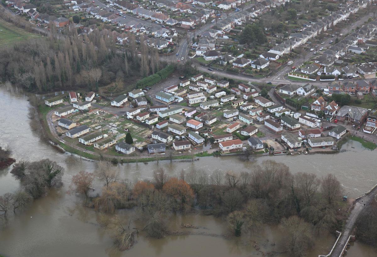 Daily Echo photographers and readers braved the stormy weather to capture these moments across Dorset. Aerial picture of Iford Bridge Home Park on the banks of the River Stour.Picture by Gary Ellson, Bournemouth Helicopters
